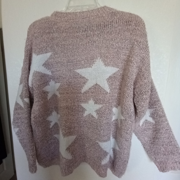 Mia Madison petite small mauve sweater with stars. NWOTG runs a little larger to - Picture 2 of 6